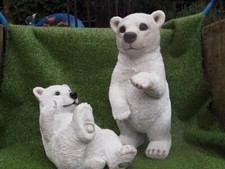 Eisbär Deko Figur stehend liegend naturgetreu 50cm wetterfest Schnee  Esschert