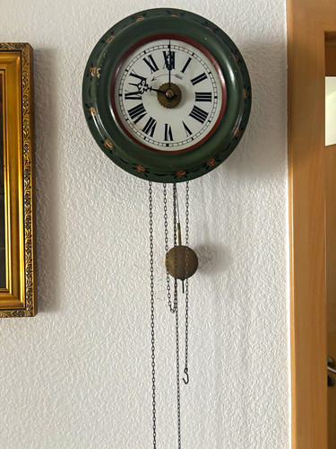 Mechanische runde holz wanduhr - mechanische,