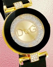 Damen Quarz Uhr?Damen Armbanduhr Schwarz Gold Strass Damen Schmuck Quarzuhr 