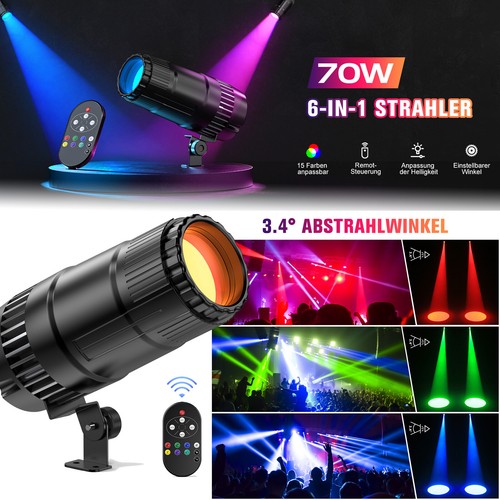 70w 6in1 led rgbwyp cyan - 70w,