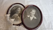 Antik Bilderrahmen, Oval 2 Stück, Holzrahmen,  Biedermeier, Jugendstil