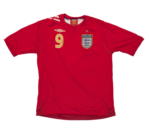England 2006 umbro away red - england,