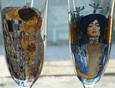 2 Sektgläser Gustav Klimt Der