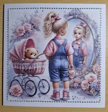 3D-Grusskarte °Mädchen mit