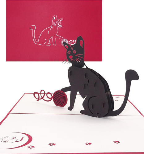 Pop karte black cat 3d - -,