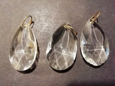 3 Kristall Glas Tropfen