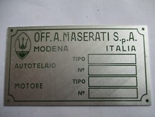Maserati Schild Mexico Merak Mistral Sebring 3500 Bora Typenschild s86