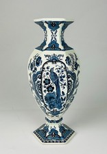 Große vintage Vase „Delfts“ by Boch ca. 1950–1970 Höhe: 30 cm Sechseckige Form