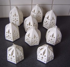 9x IKEA Strala Laterne Winterlaterne Weihnachtlaterne LED Leuchtdeko m. Anhänger