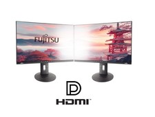2x Fujitsu B24-9 WS 24" WUXGA Monitor 1920x1200 Pivot 5ms USB-Hub HDMI DP VGA
