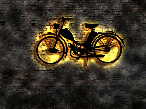 Led wandbild ddr moped mofa - ddr,