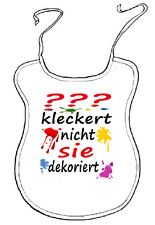 Scherz-Latz Kleckerlatz für Erwachsene: "IHR" VORNAME in rot (weiblich)