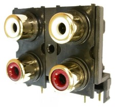 Cinch Buchse 4 polig, RCA in