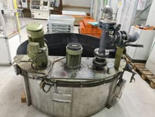 Edelstahlbecken Auffangbecken für Lackieranlagen Rührwerk und Pumpe Ø 176cm