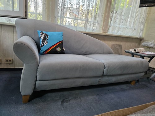 Chaiselongue leder hellblau - chaiselongue,