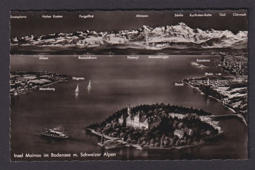 Ansichtskarte insel mainau - ansichtskarte,