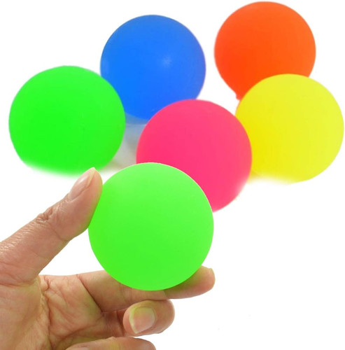 Flummi groß gummiball neon - 3x,