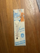 Werbung Thermometer Blechschild Reisser Sanitär Böblingen Retro Gebr. 50/60er