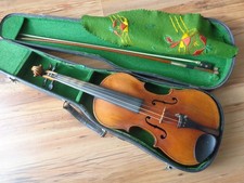 Alte 4/4 Violine Geige Brandstempel Stainer Bogen G. Werner