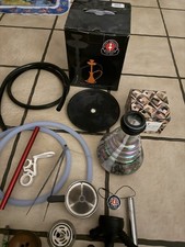 Amy Deluxe Shisha Set 2 Schläuche Kohlezange Hookah Set