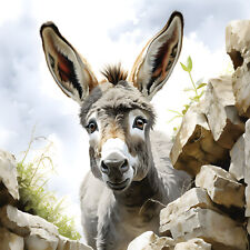 Wandbild Neugieriger Esel