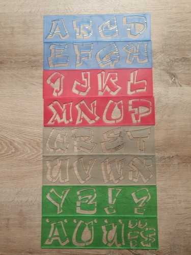 Abc schablonen set moderne - abc-schablonen,, set,