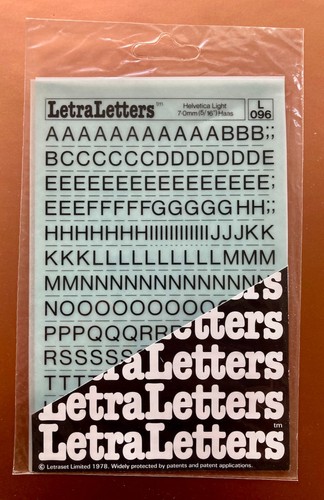 Letraset letra letters 96 - letra,