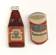 Zwei Verschiedene Brauerei Budweiser (USA) Bier Pins 