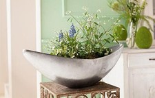 Pflanzschale silber groß