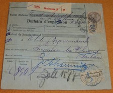 Frankreich Paketkarte Elsaß - Elite Diamantwerke Fahrräder Siegmar Chemnitz 1928