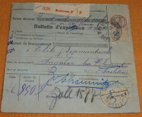 Frankreich paketkarte elsaß - frankreich,