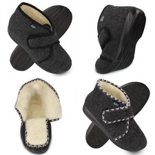 Hausschuh mit Klettverschluss Easy-Filz Hüttenschuh gefüttert Gr. 36-46 Hedlunda