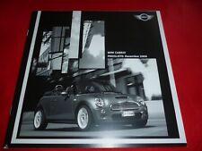 MINI Cabrio R52 One Cooper Cooper S Preisliste Pricelist von Dezember 2006