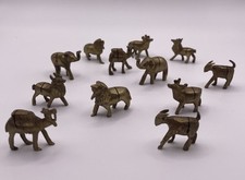 12 Messing Tierfiguren