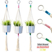▀ 3x Premium Makramee Blumenampel Blumentopf Garten Balkon Hängeampel Wandbehang