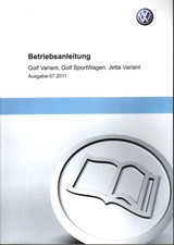 VW GOLF VARIANT 2011 Sportwagen Jetta Variant 6 Bedienungsanleitung Handbuch BA