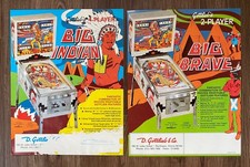 Gottlieb Big Indian + Big Brave / 2 Flyer / Flipper Pinball