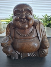 Rar Happy Buddha Holz 33 cm