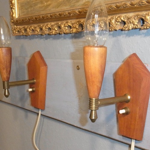Lampe wandlampen teak vintage - lampe,