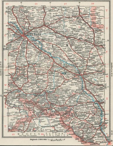Karte schlesien breslau - karte., schlesien,