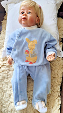 natürliche Babypuppe, 55cm, blond, strahlend blaue Augen, lebensecht