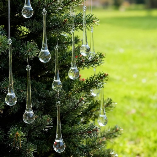 Glas eistropfen anhänger - eistropfen,