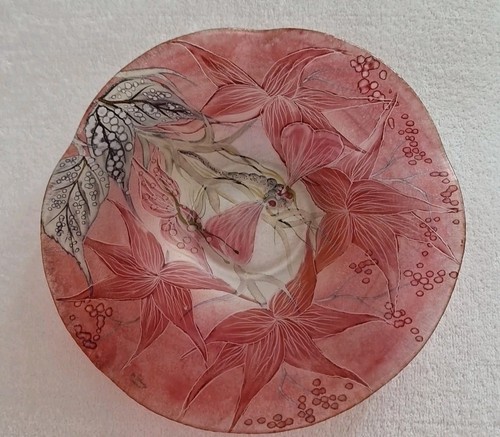 Signierte studioglas schale - signierte,