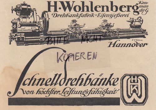 Hannover werbung 1917 h - 1917,,