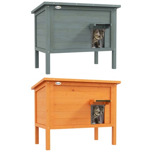 Pawhut katzenhaus aus holz - katzenhaus,