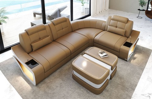 Ecksofa leder sofa ledercouch - sofa,