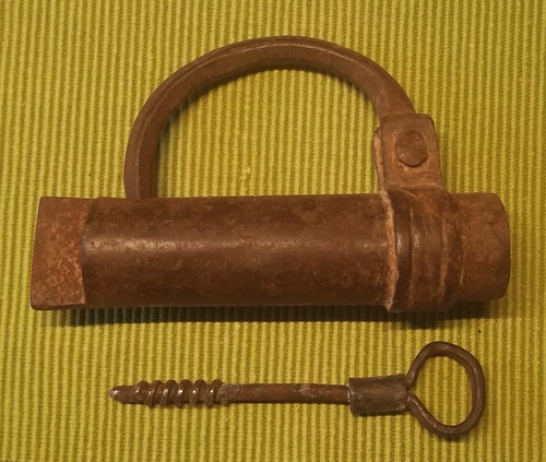 Eisernes vorhängeschloss - eisernes,