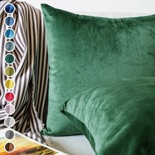 Kissenbezug Samt 40x40 45x45 50x50 30x50 Kissenhülle Sofakissen Grau Grün Deko