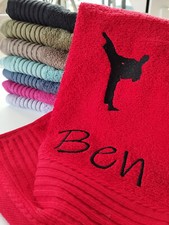 Handtuch 50x100cm namen karate - handtuch,