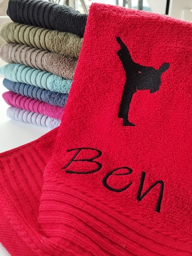 Handtuch 50x100cm namen karate - handtuch,